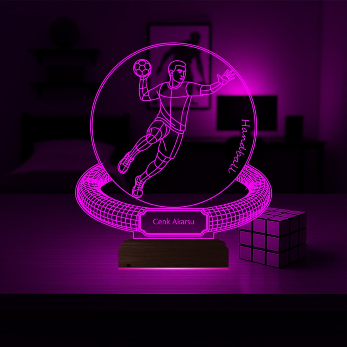 Гандболист — 3D LED Ночник | Подарок спортсмену 3