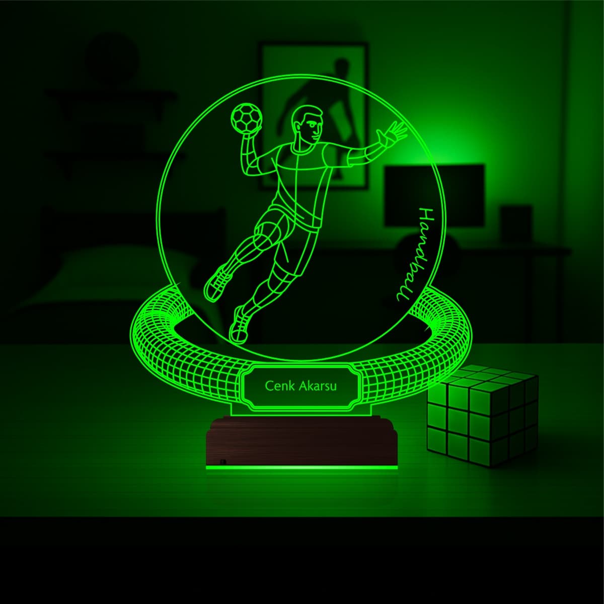 Гандболист — 3D LED Ночник | Подарок спортсмену 4