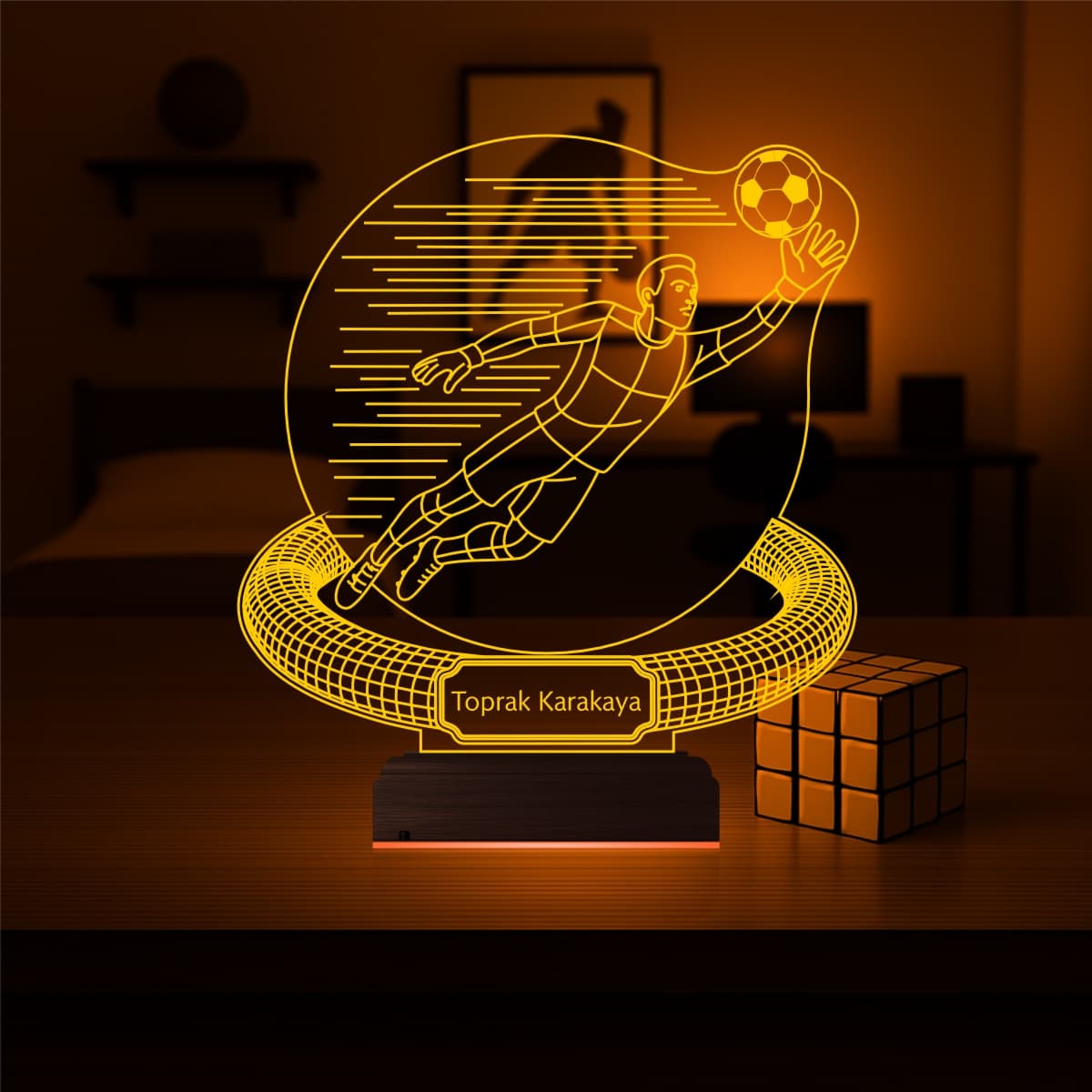 Футбольный вратарь — 3D LED Ночник | Подарок спортсмену