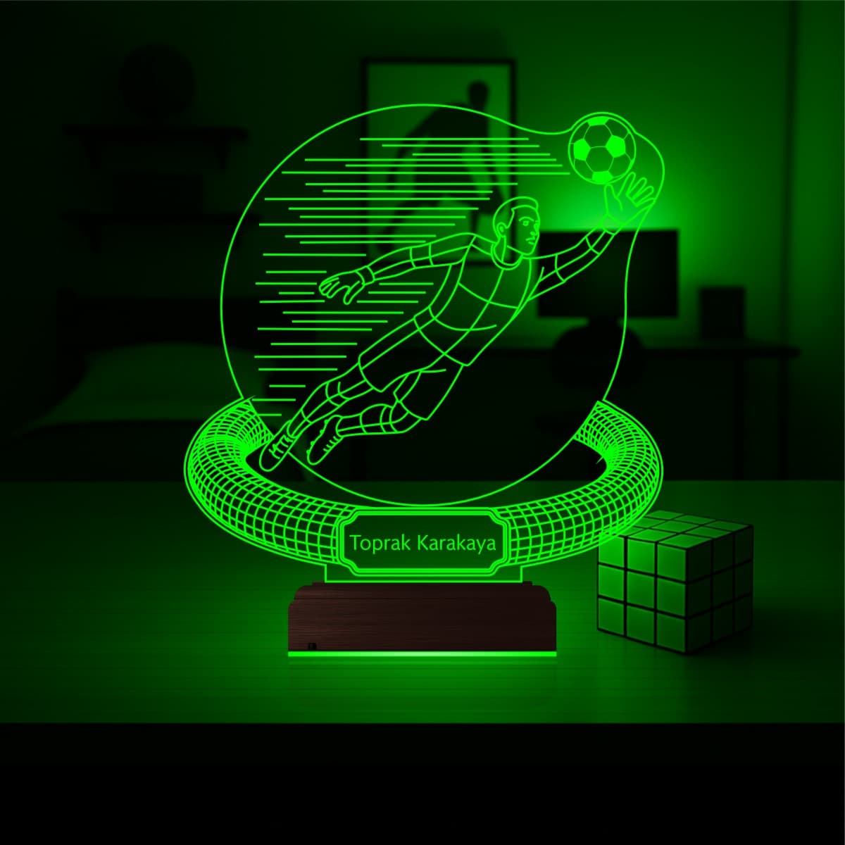 Футбольный вратарь — 3D LED Ночник | Подарок спортсмену 3
