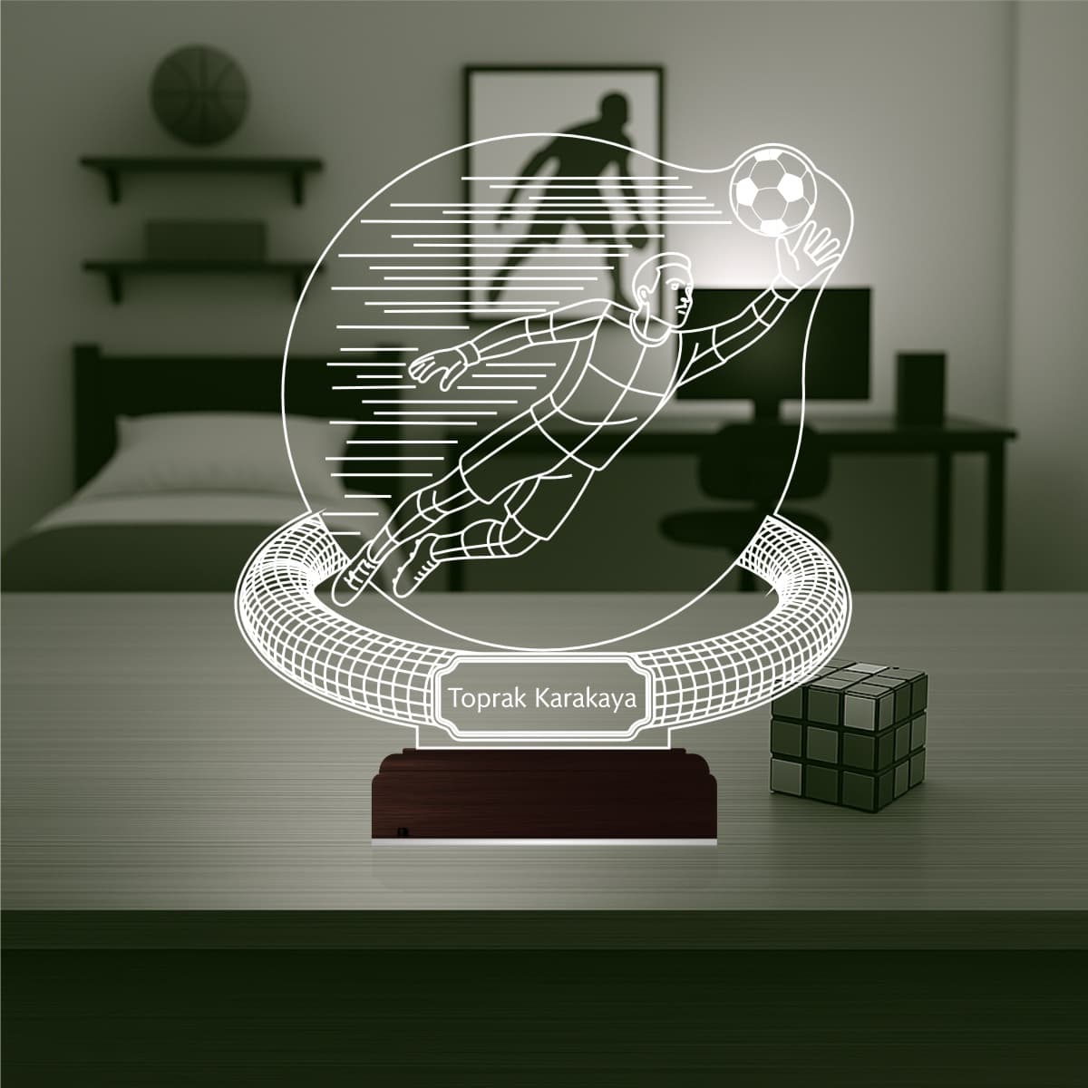 Футбольный вратарь — 3D LED Ночник | Подарок спортсмену 6