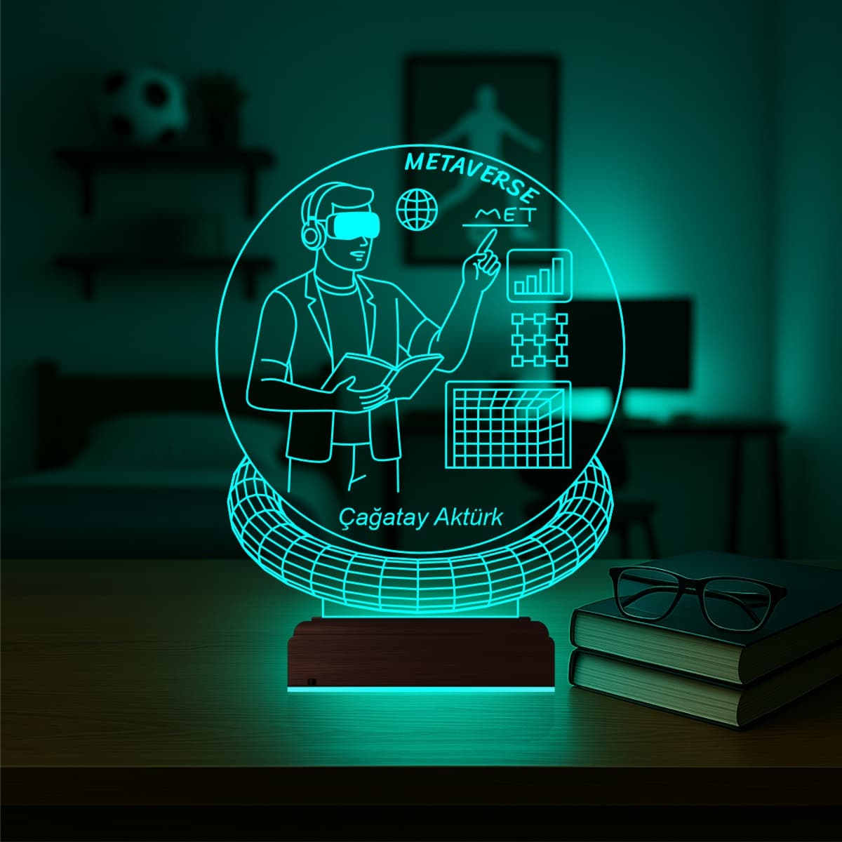 Метавселенная и IT — 3D LED Ночник | Именной подарок 2