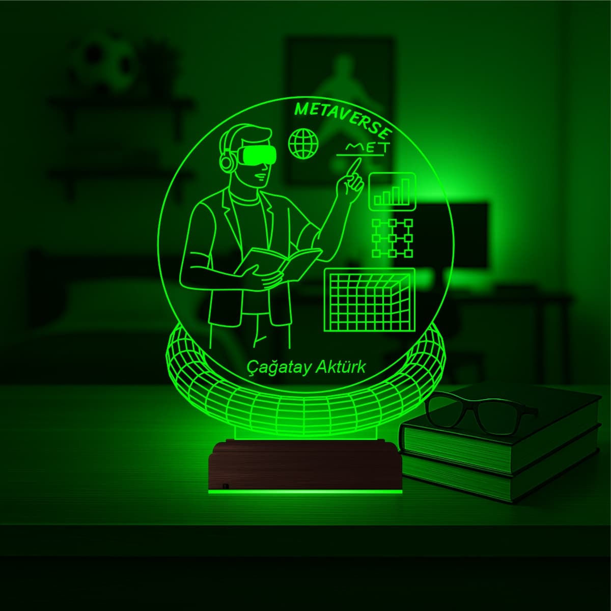 Метавселенная и IT — 3D LED Ночник | Именной подарок 4