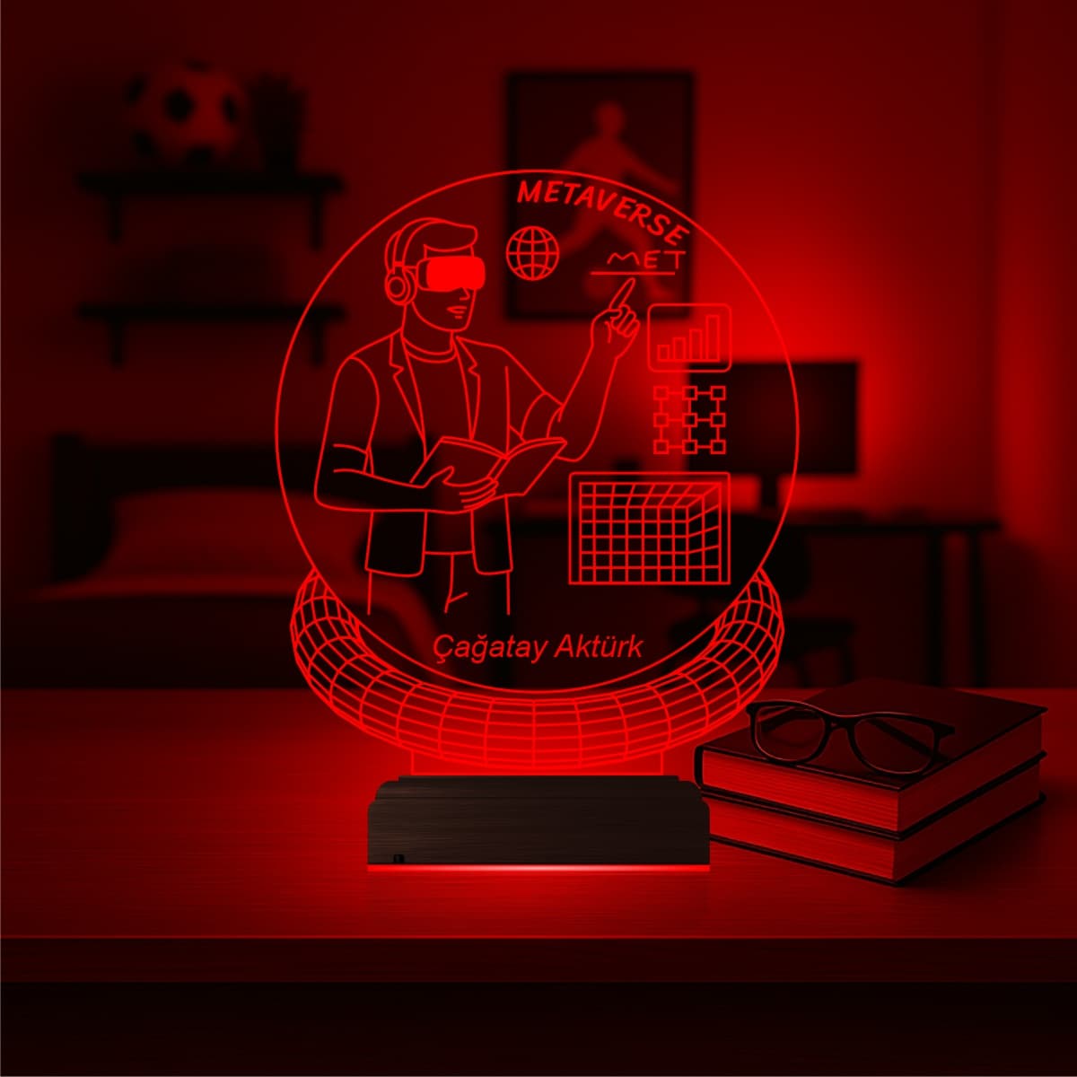 Метавселенная и IT — 3D LED Ночник | Именной подарок 5