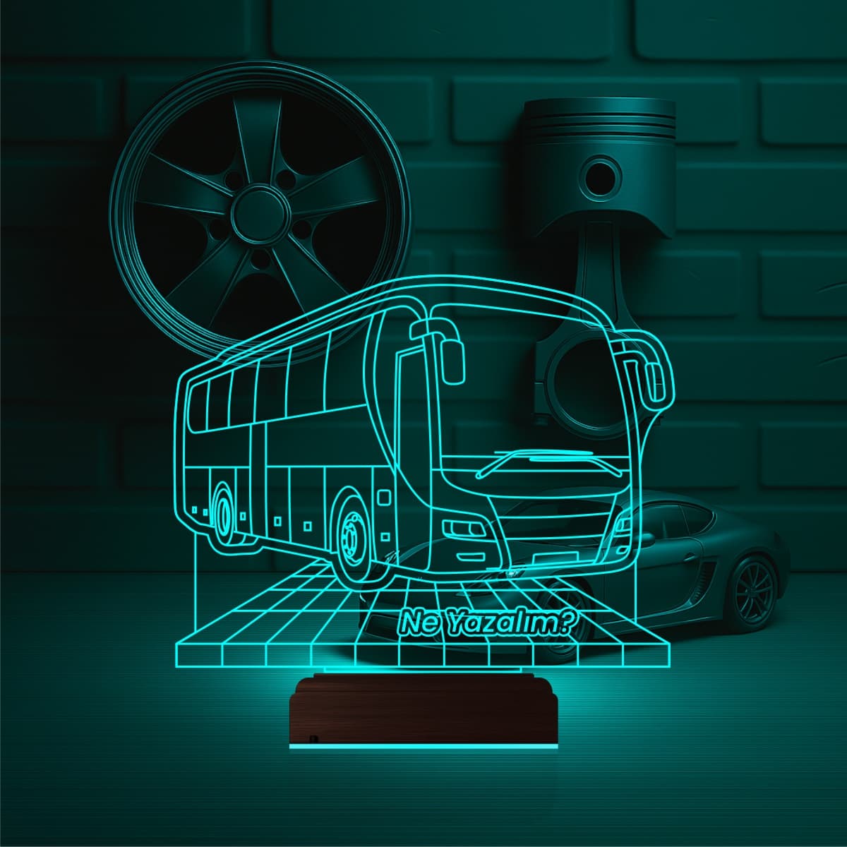 Автобус — 3D LED Ночник | Подарок водителю и путешественнику 1