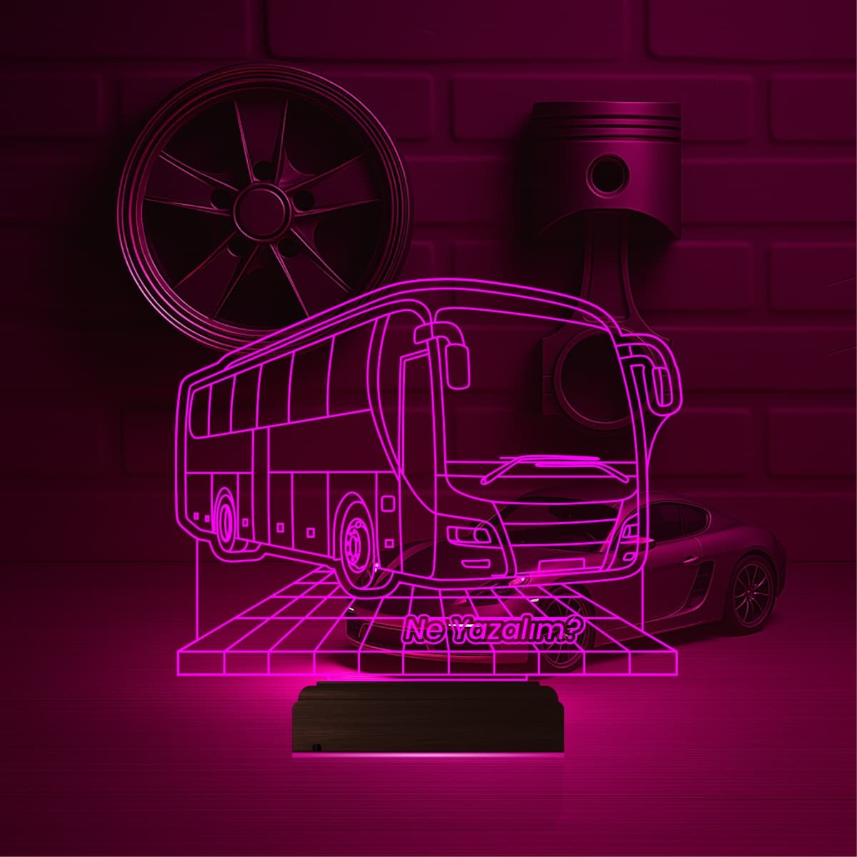 Автобус — 3D LED Ночник | Подарок водителю и путешественнику 4