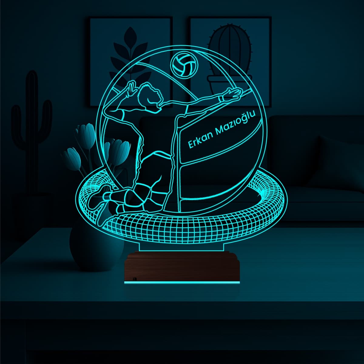 Волейболист 3D Ночник с Именем 1