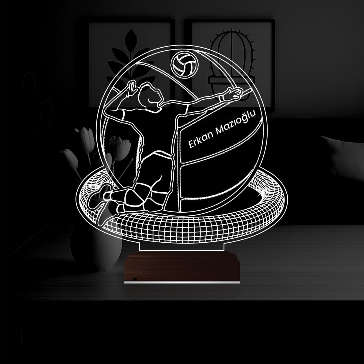 Волейболист 3D Ночник с Именем 2