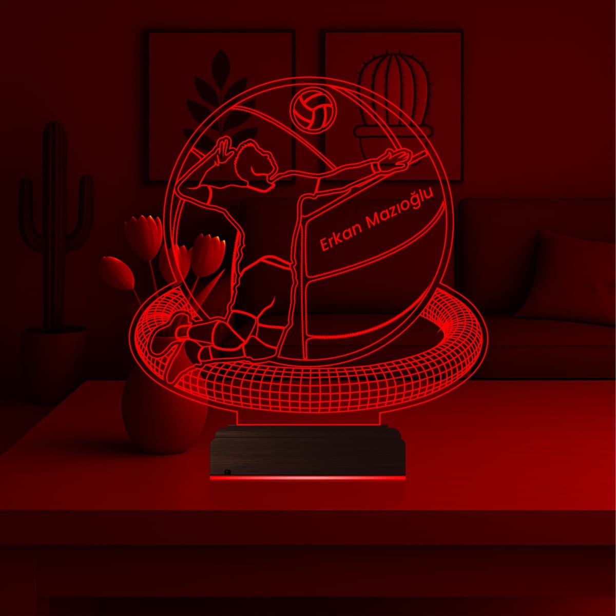 Волейболист 3D Ночник с Именем 5