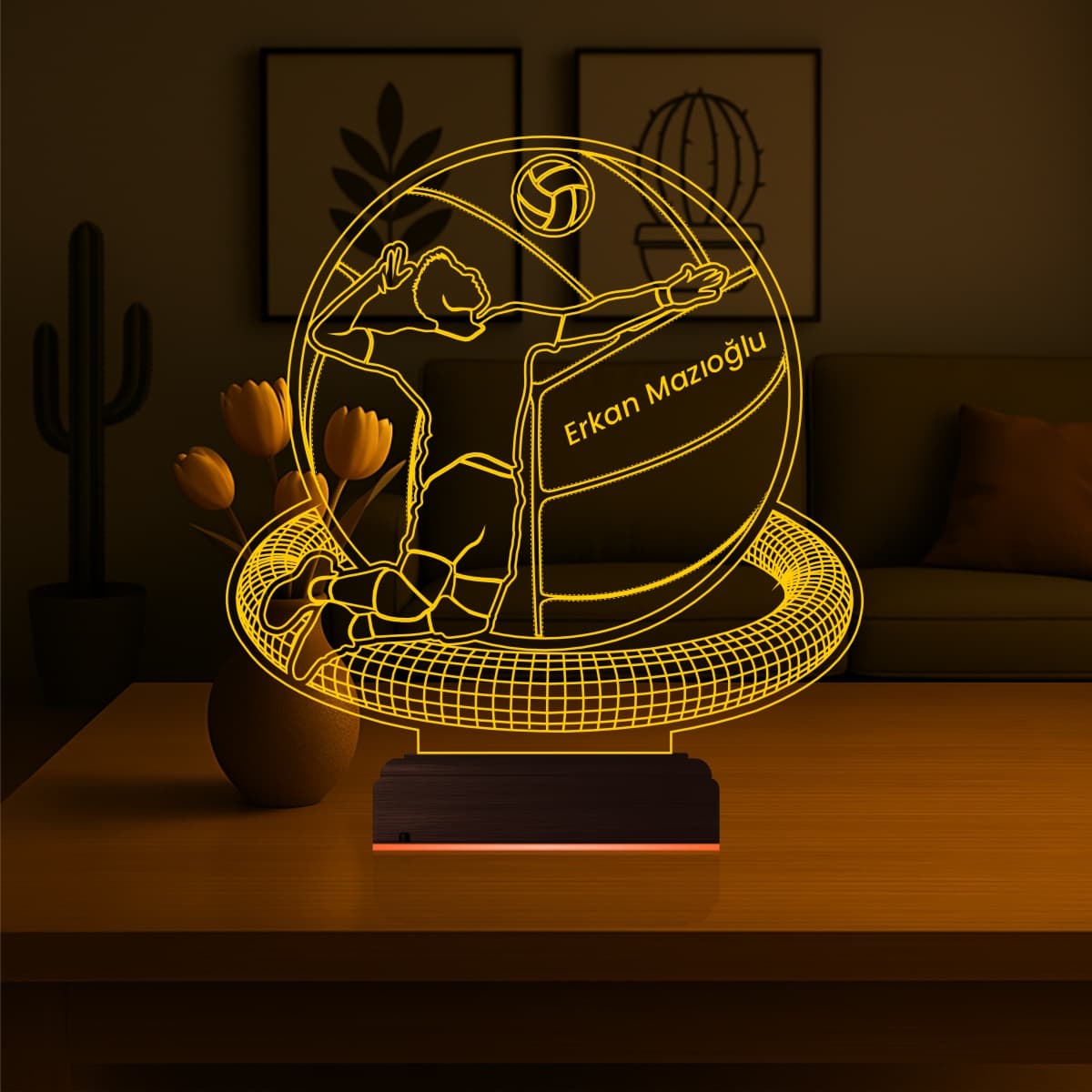 Волейболист 3D Ночник с Именем 6