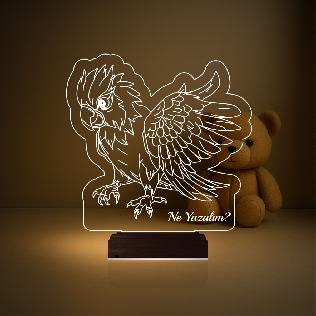 Попугай — 3D LED Ночник | Подарок ребенку или другу 5