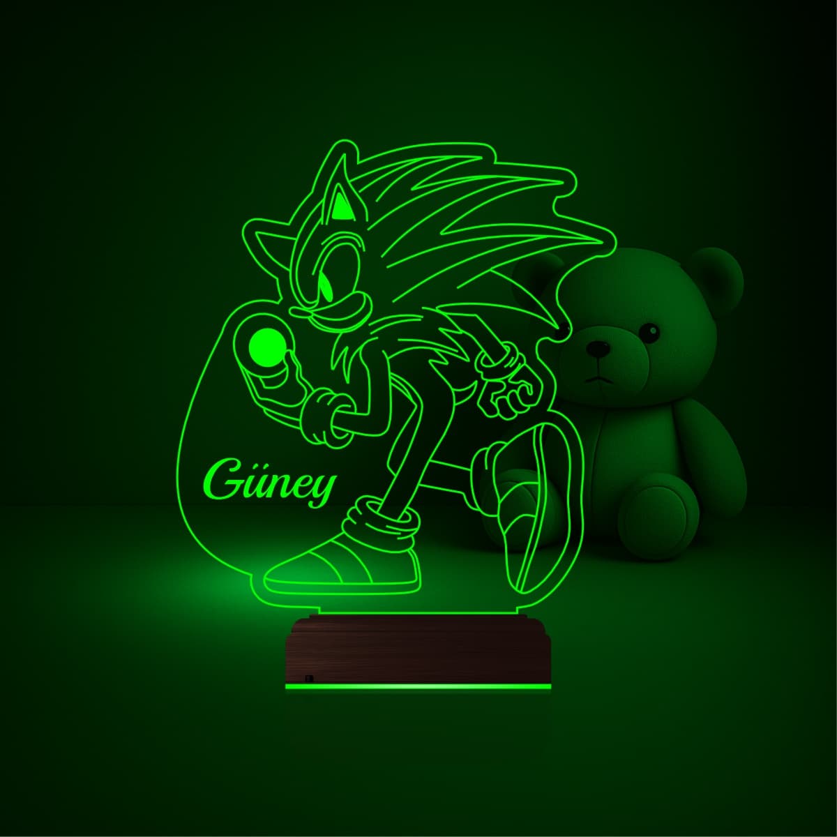 Соник — 3D LED Ночник с именем | Подарок ребёнку 4