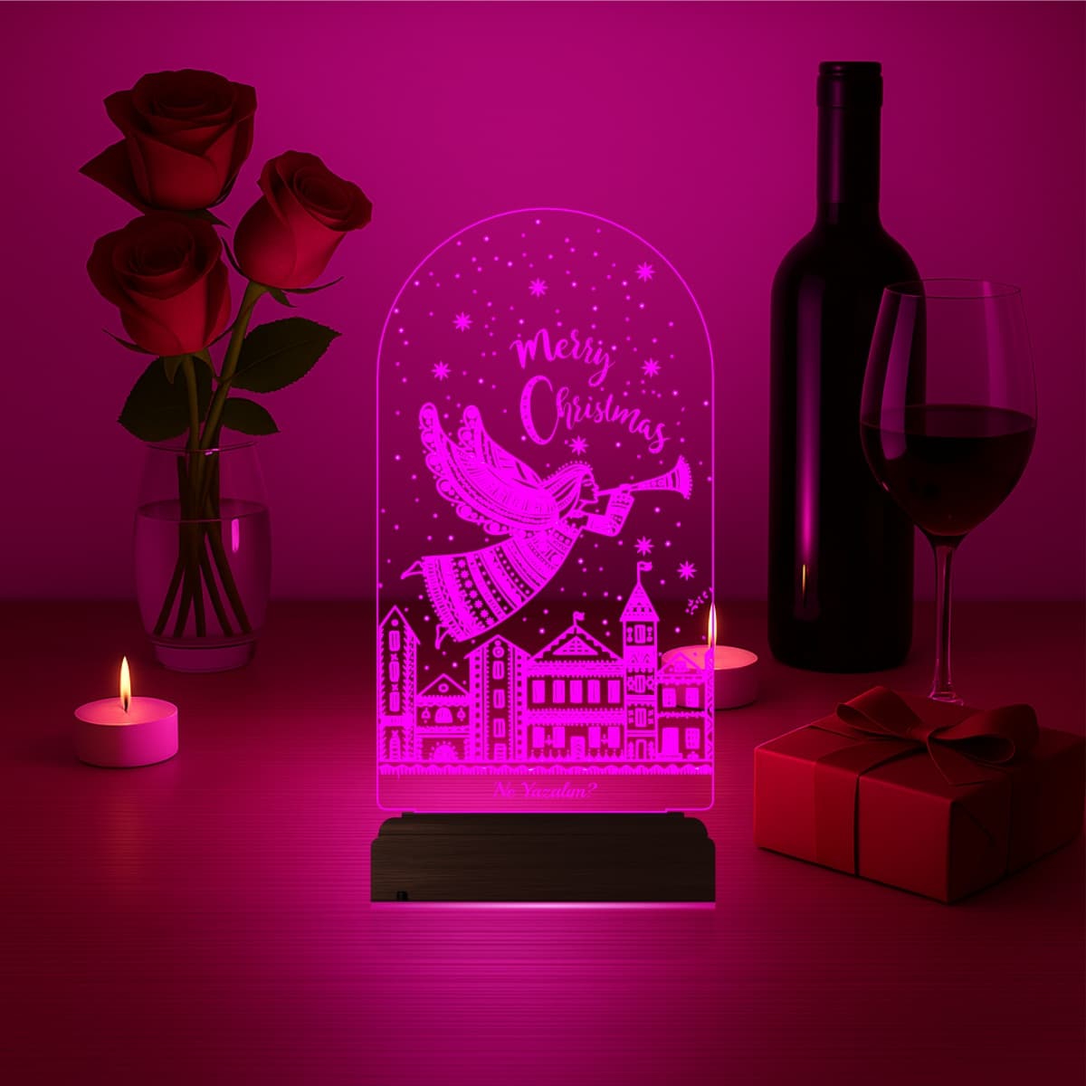 Рождественский Ангел — 3D LED Ночник | Подарок на Новый год 4