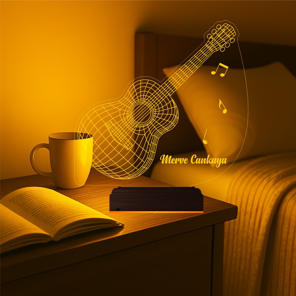Гитара — 3D LED Ночник | Подарок любителю музыки 1