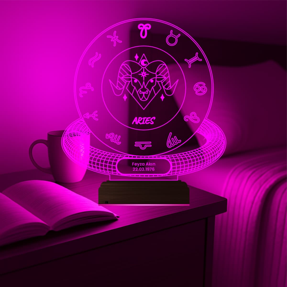 Овен — 3D LED Ночник | Именной подарок на день рождения 3