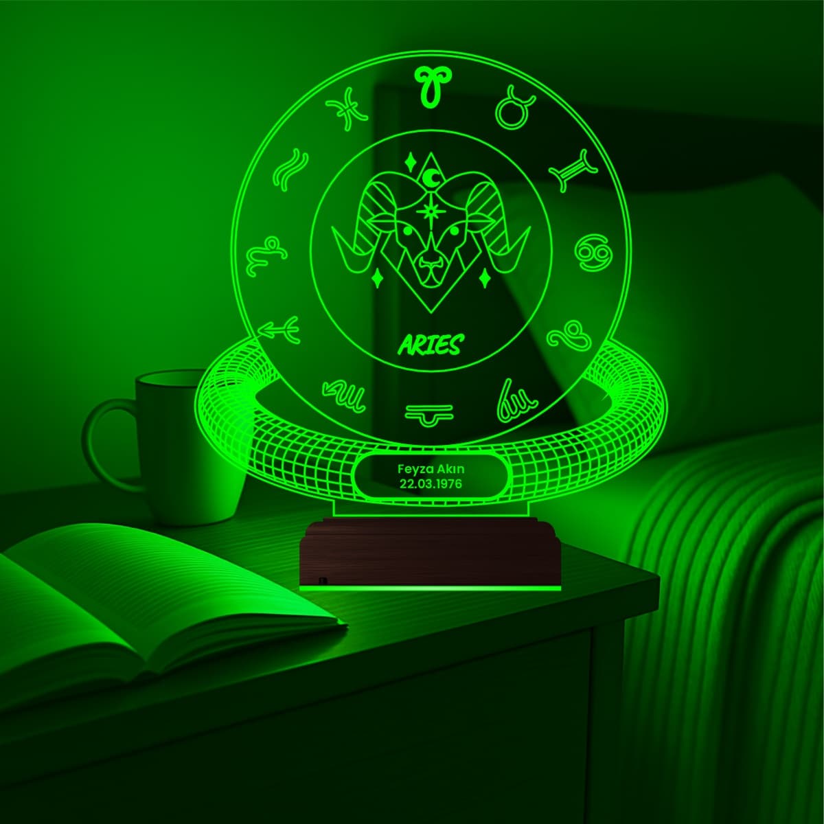 Овен — 3D LED Ночник | Именной подарок на день рождения 4