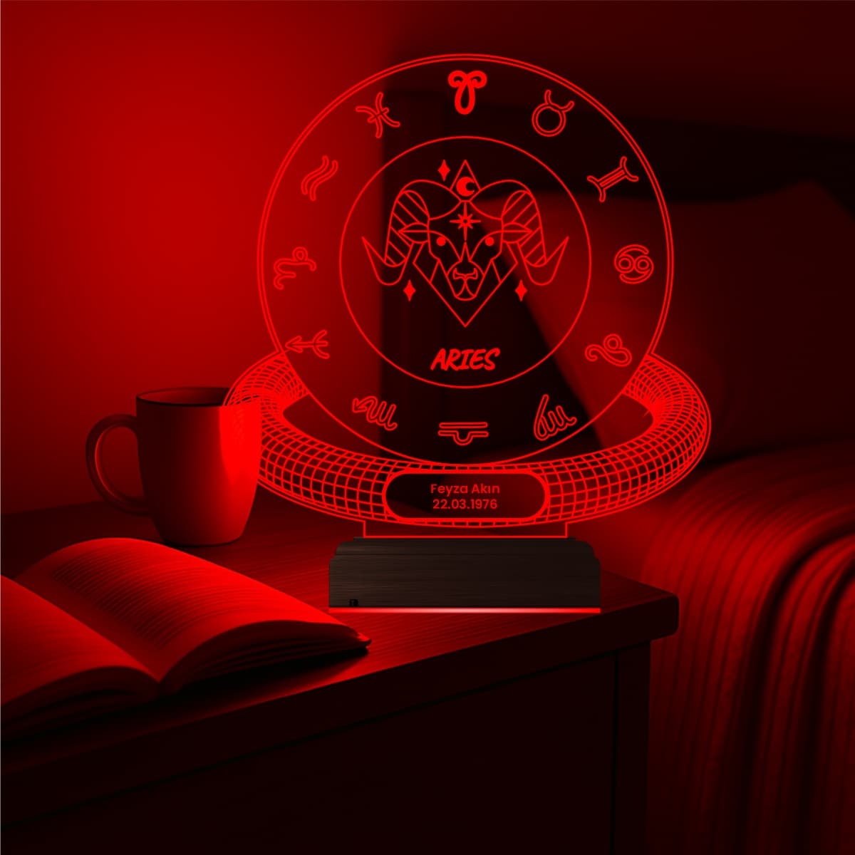 Овен — 3D LED Ночник | Именной подарок на день рождения 5