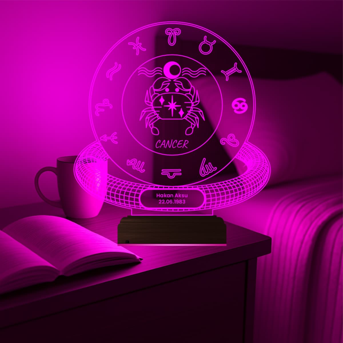 Знак зодиака Рак — 3D LED Ночник | Именной подарок 3