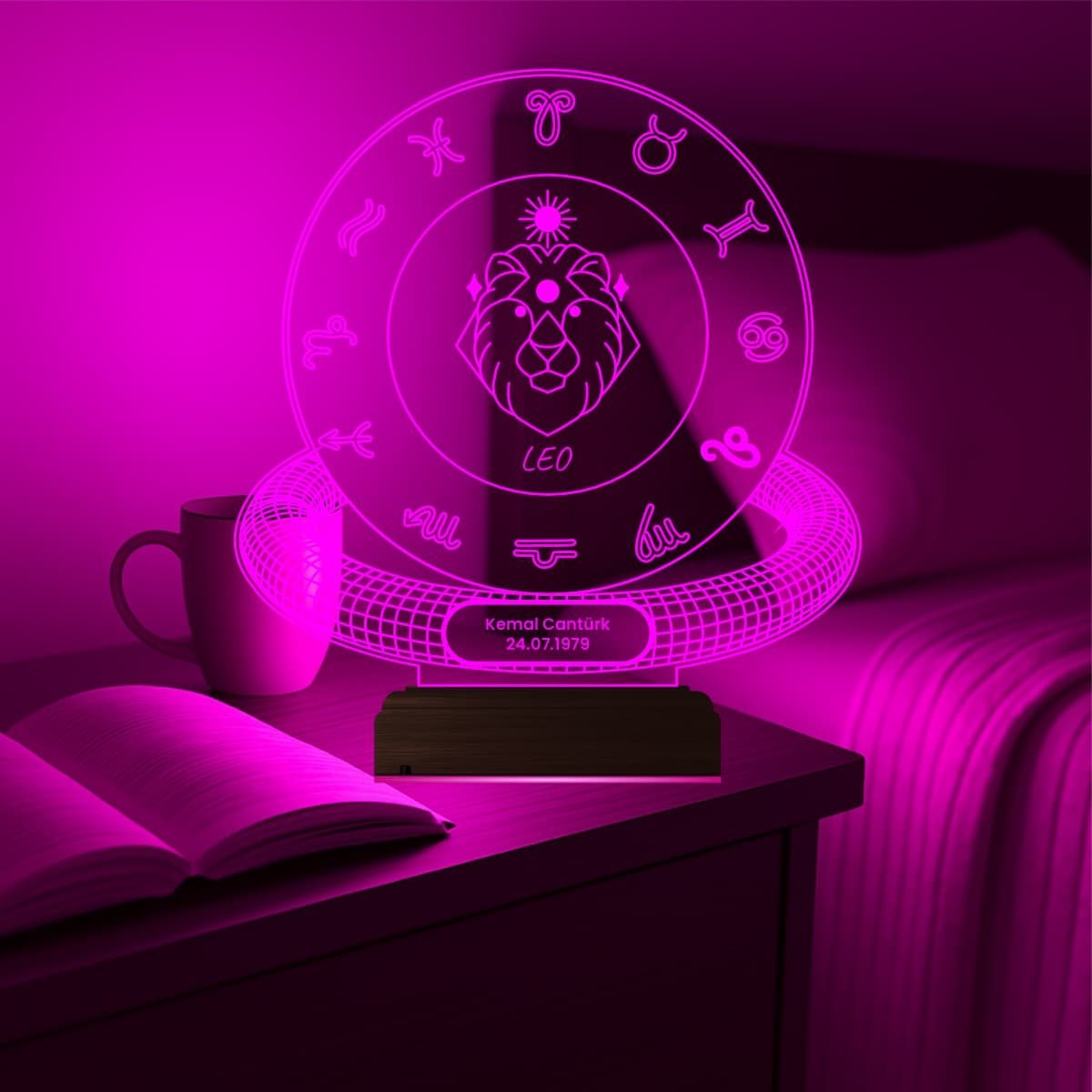 Лев (Знак Зодиака) — 3D LED Ночник | Именной подарок 3