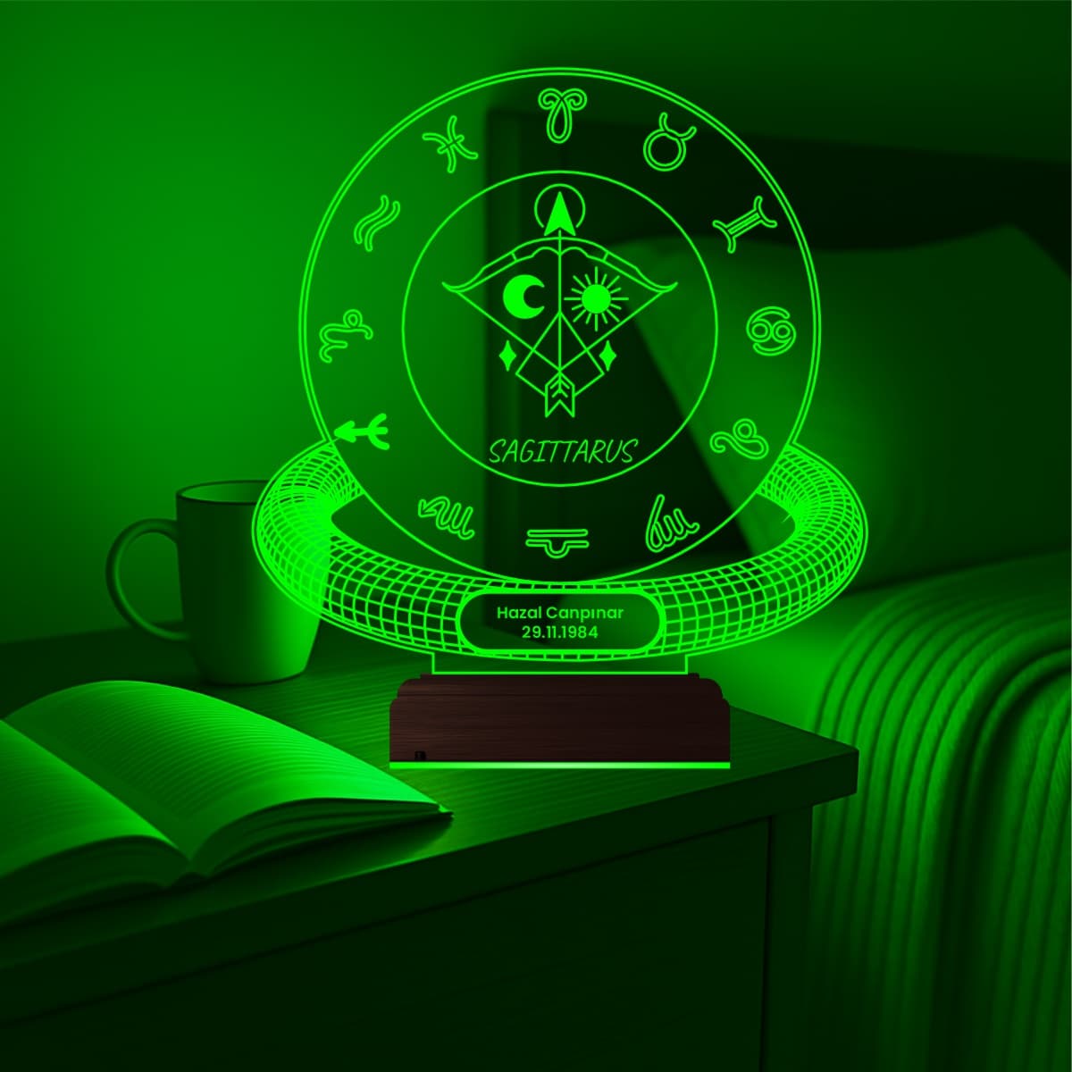 Стрелец — 3D LED Ночник | Именной подарок на день рождения 4