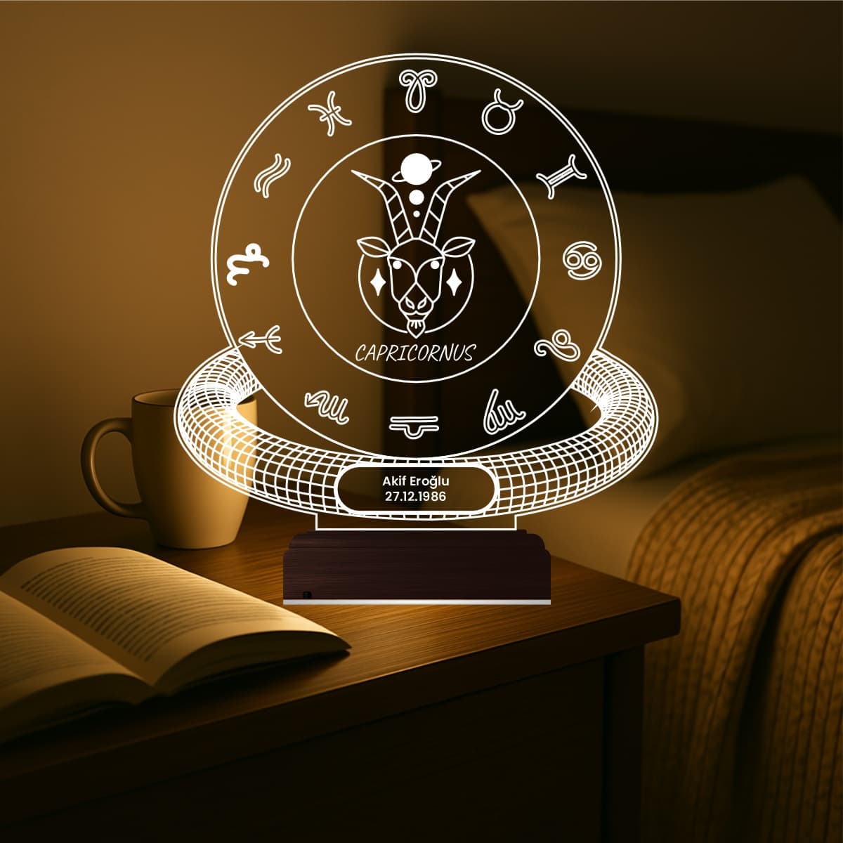 Козерог — 3D LED Ночник | Именной подарок 1