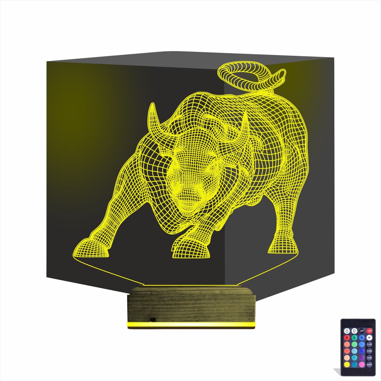 Бык — 3D LED Ночник | Подарок мужчине