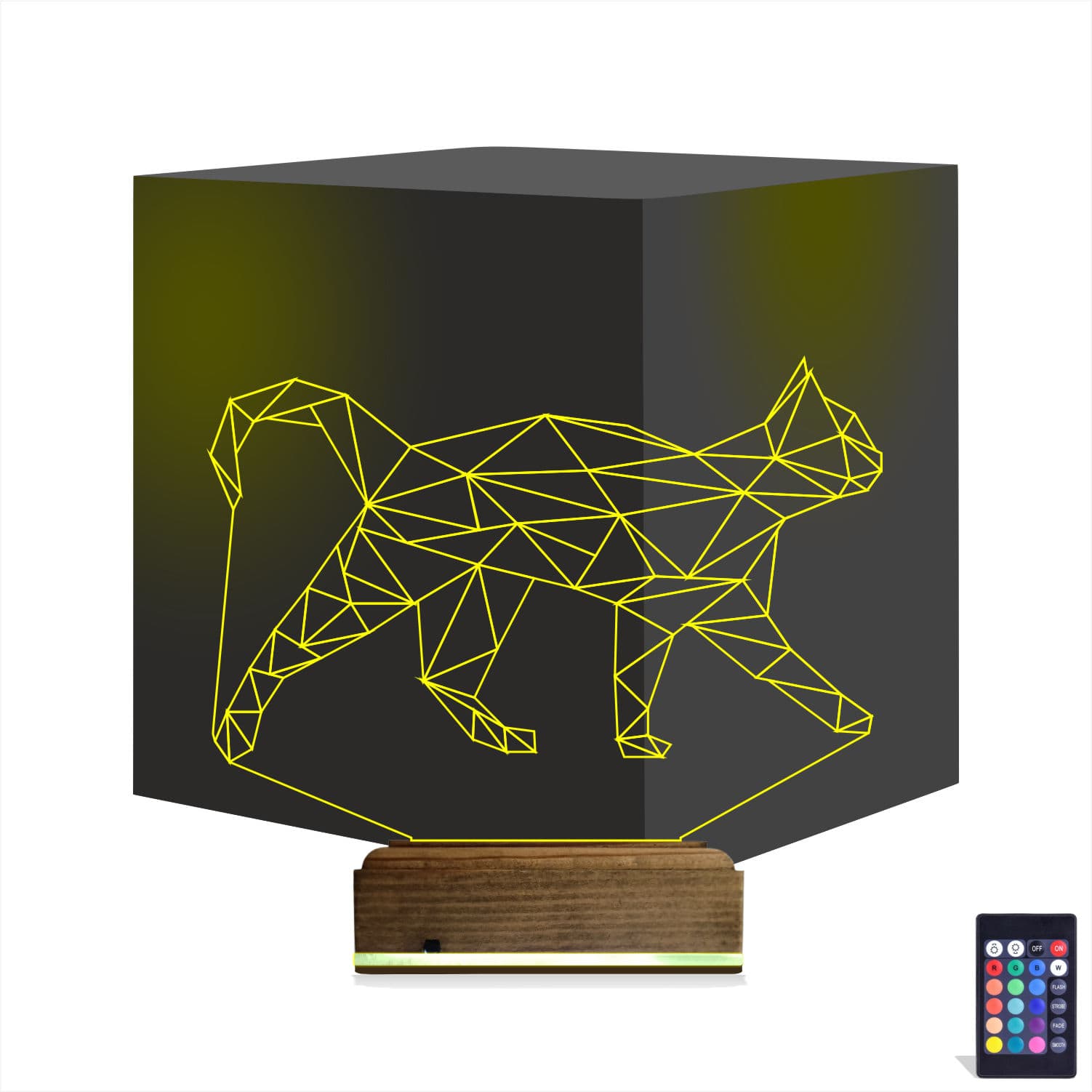 Кот (Геометрия) — 3D LED Ночник | Подарок любителям кошек