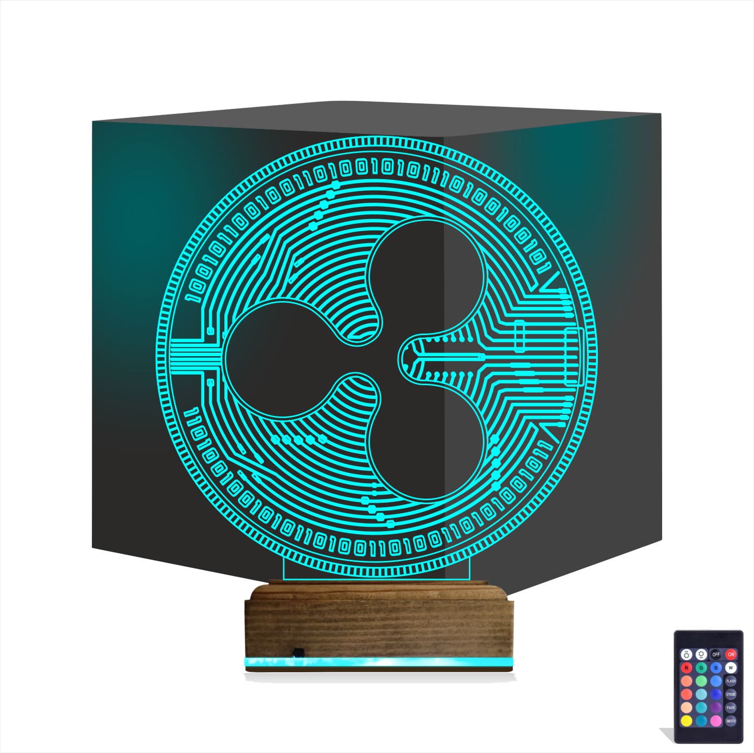 Ripple XRP — 3D LED Ночник | Подарок криптоэнтузиасту